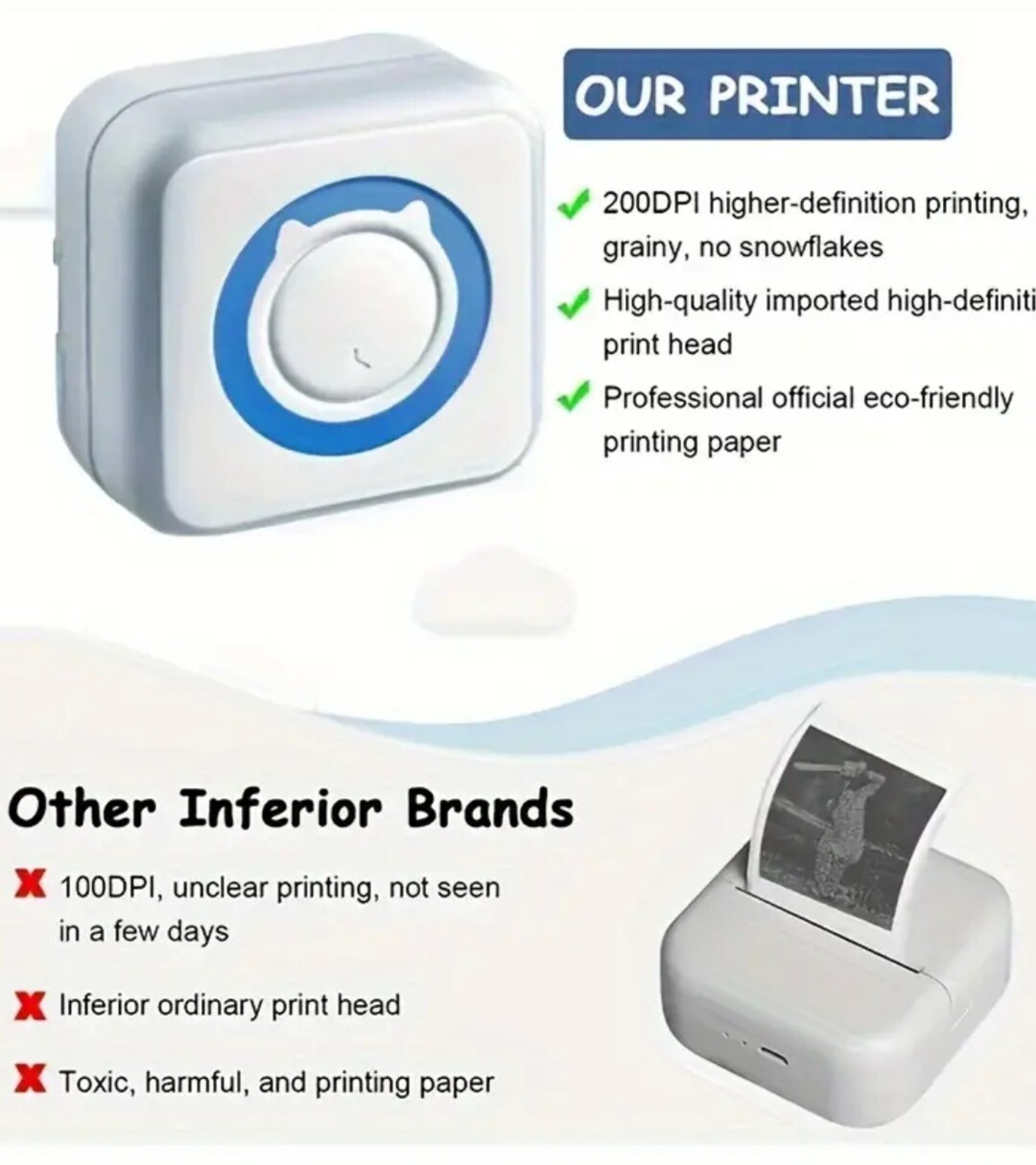 Impresora Termica Azul - 6