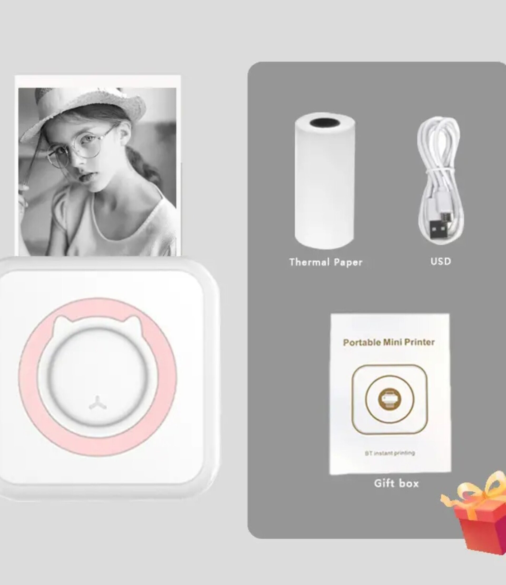 Impresora Termica Rosa - 4