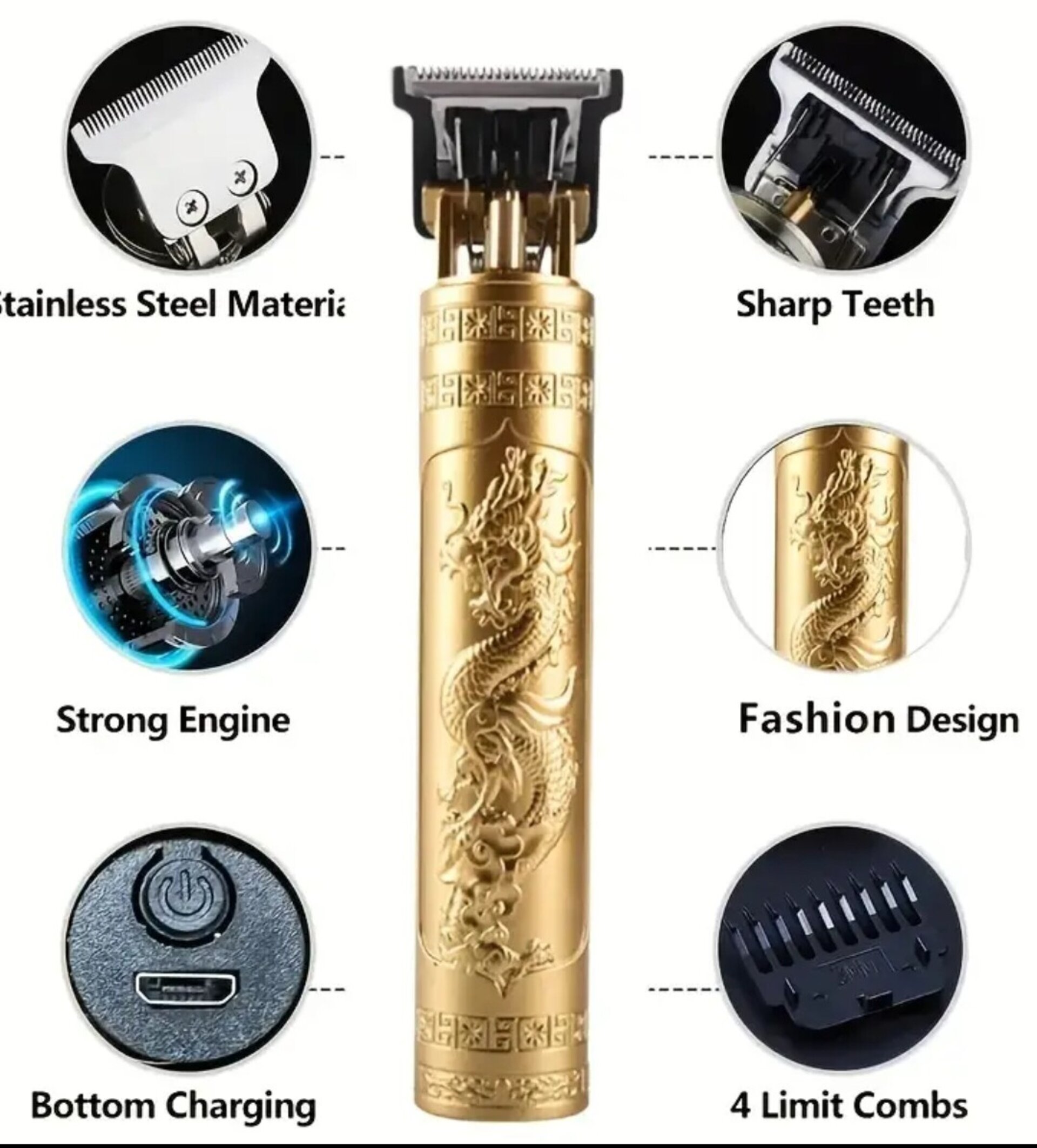 Afeitadora Eléctrica Dragon Dorada - 3