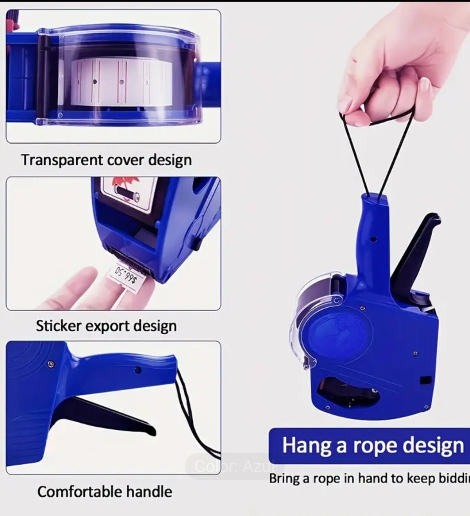 Maquina De Etiquetas Azul - 8