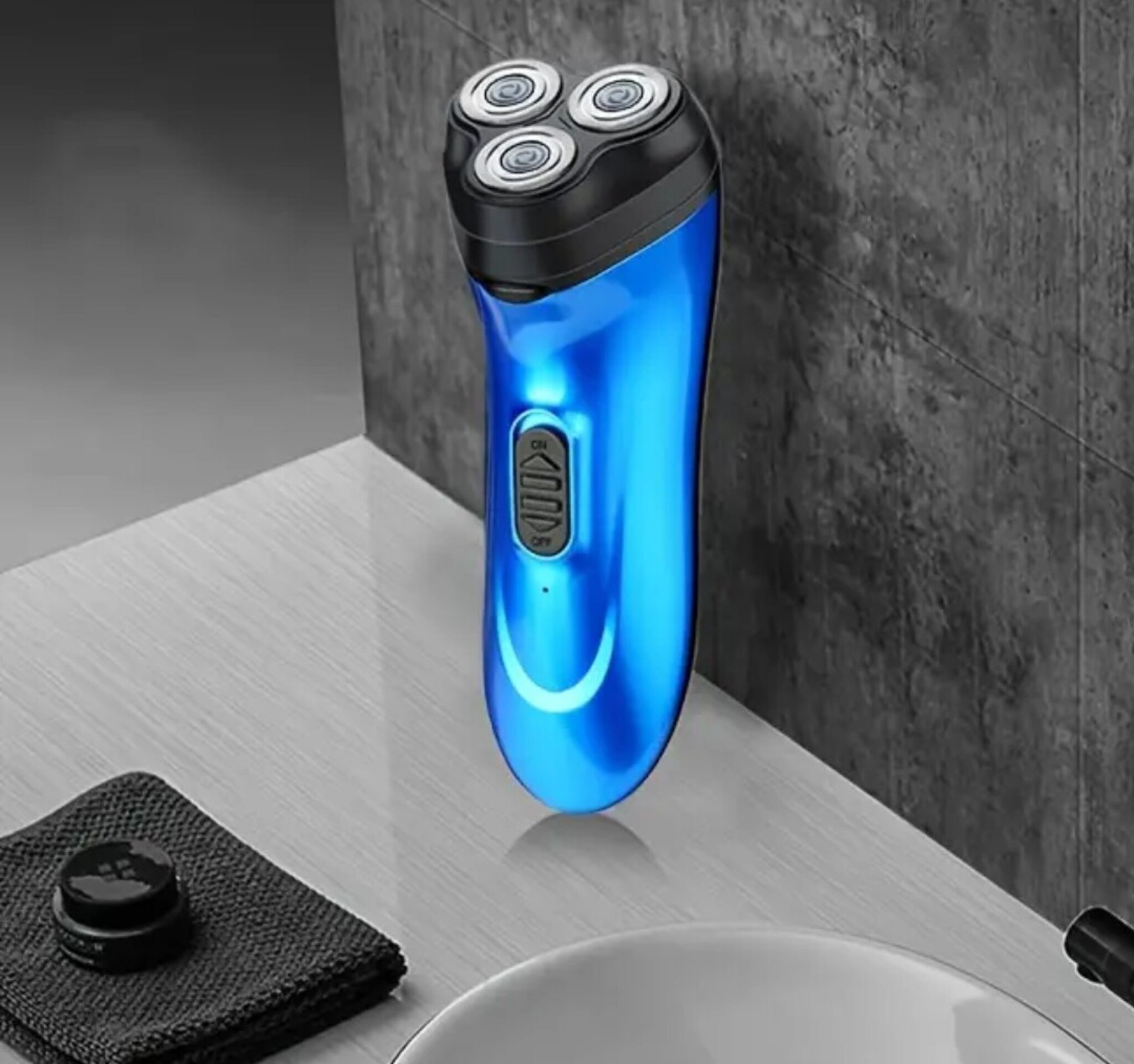 Afeitadora Eléctrica Azul 3 Cabezales - 4