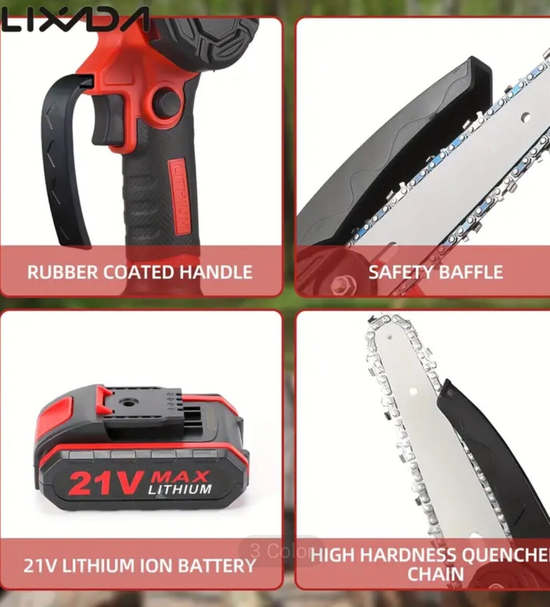 Motosierra Mini LIXADA Gris - 6