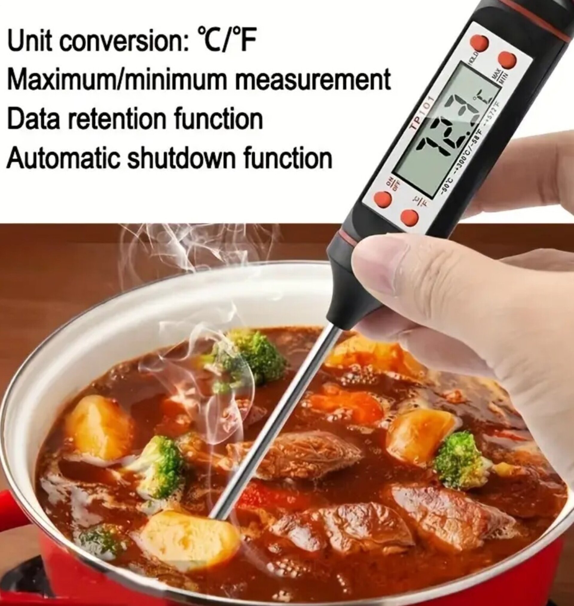 Termómetro De Cocina Negro - 8