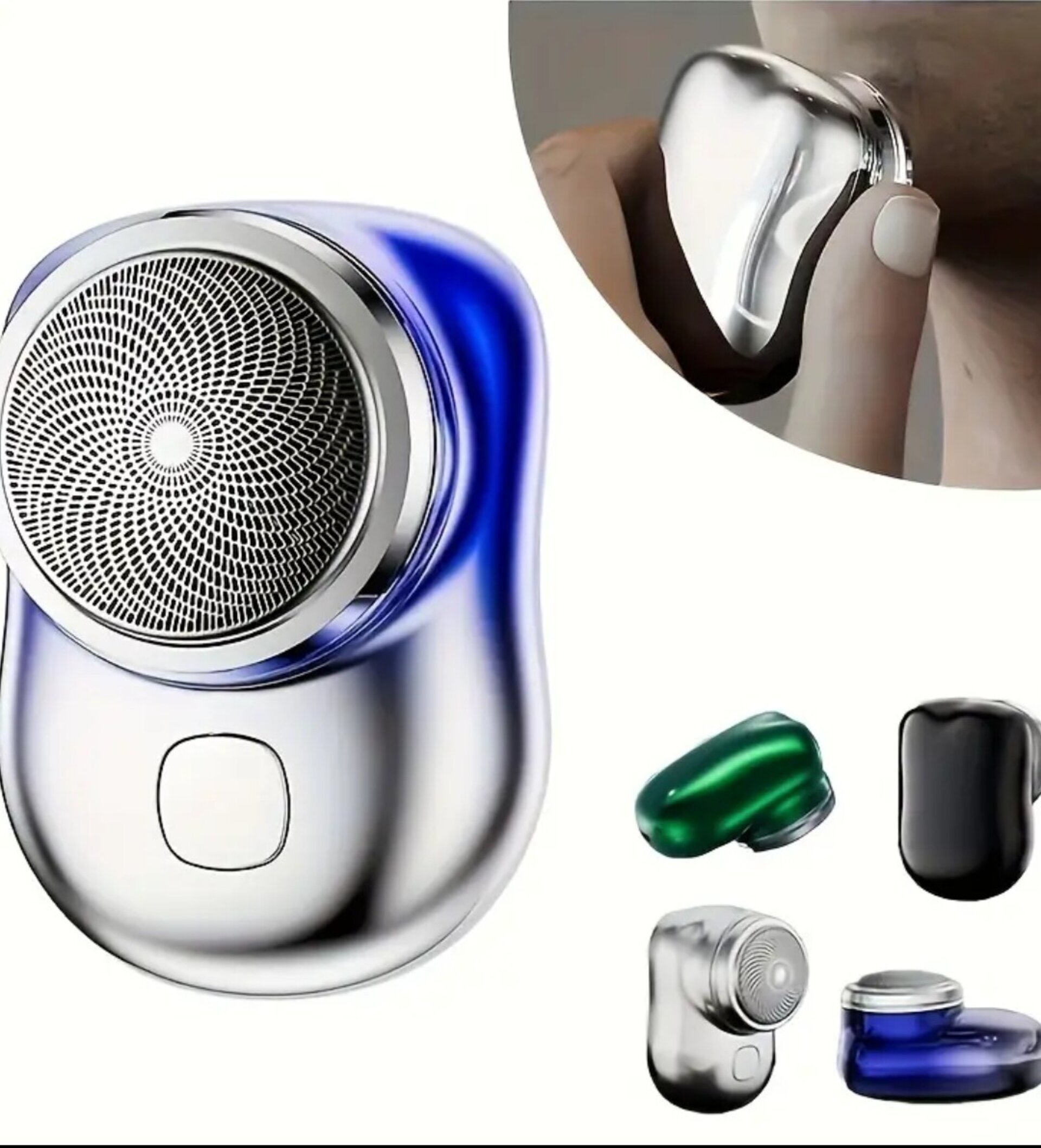 Afeitadora Eléctrica Mini Azul - 4