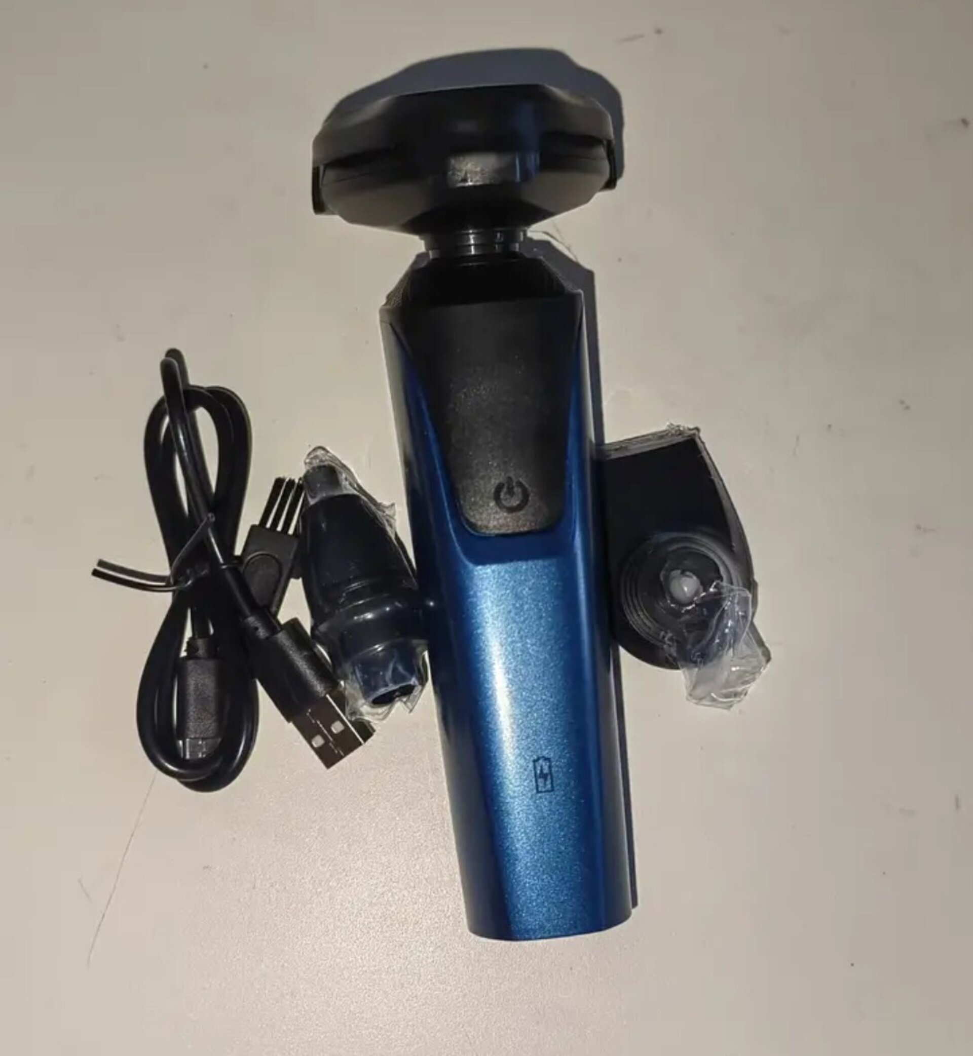 Afeitadora Carga USB  Azul 3 en 1 - 10