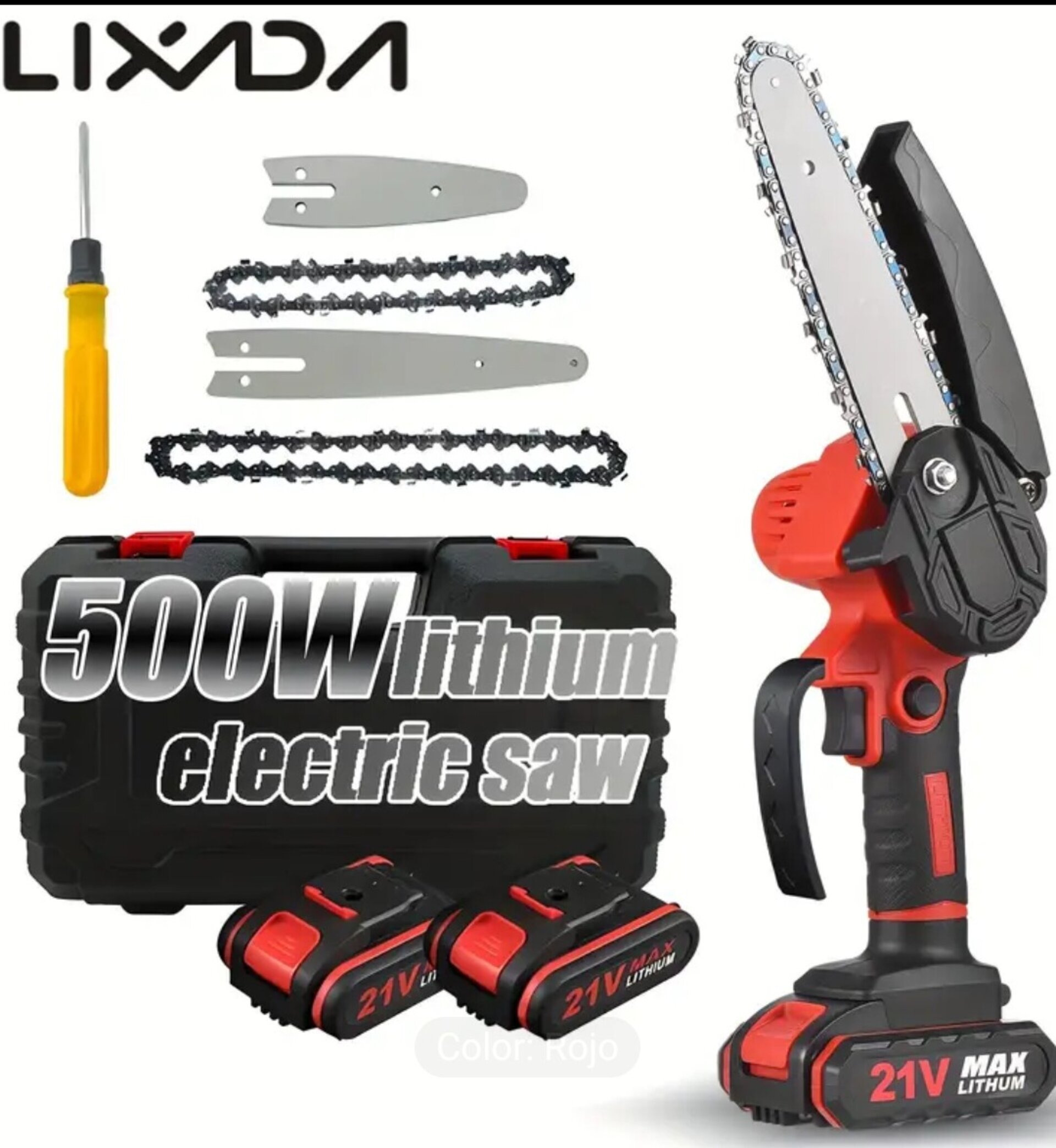 Motosierra Mini LIXADA Gris - 4