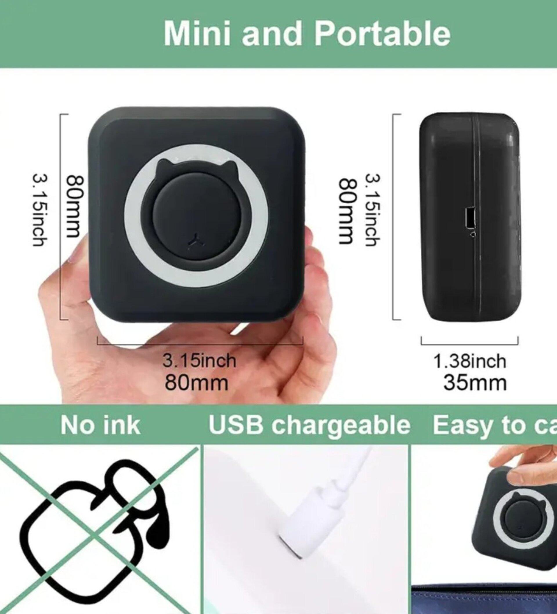 Impresora Termica Negra - 3