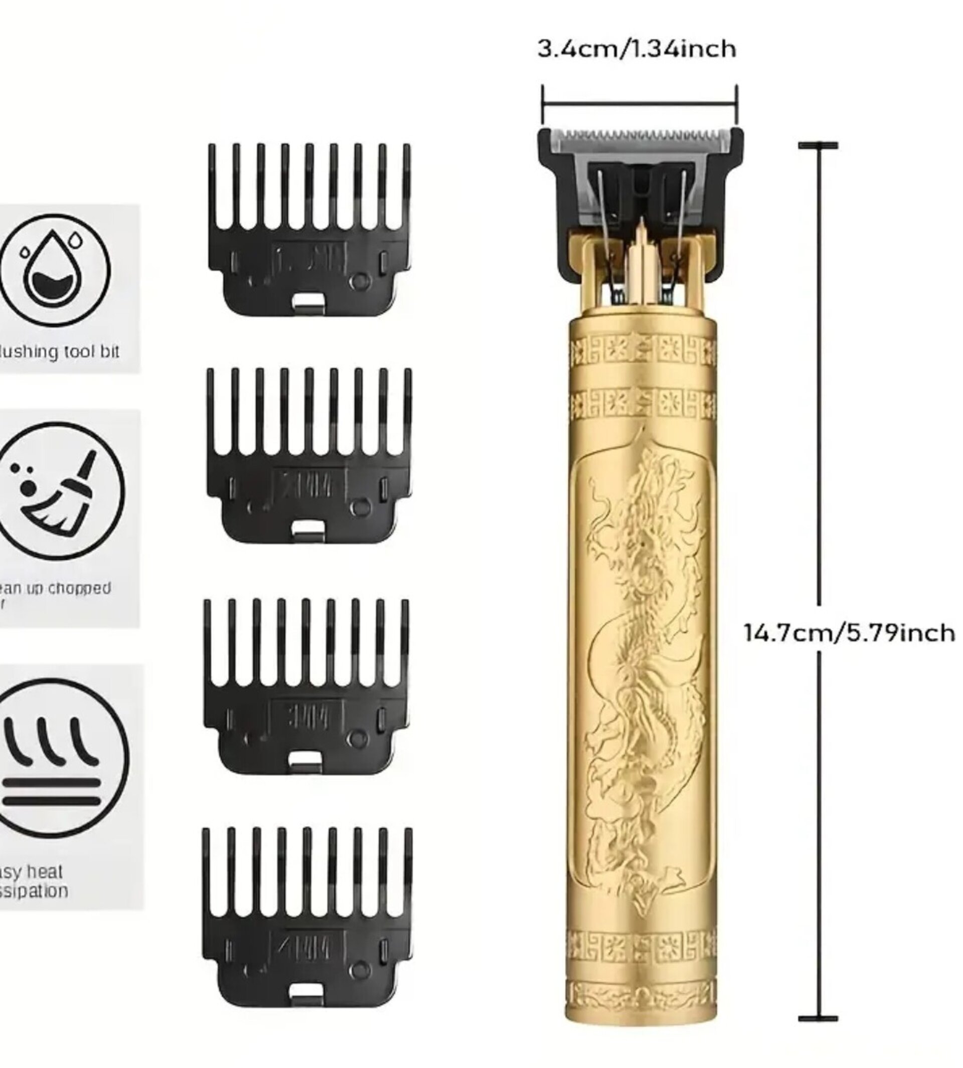 Afeitadora Eléctrica Dragon Dorada - 6