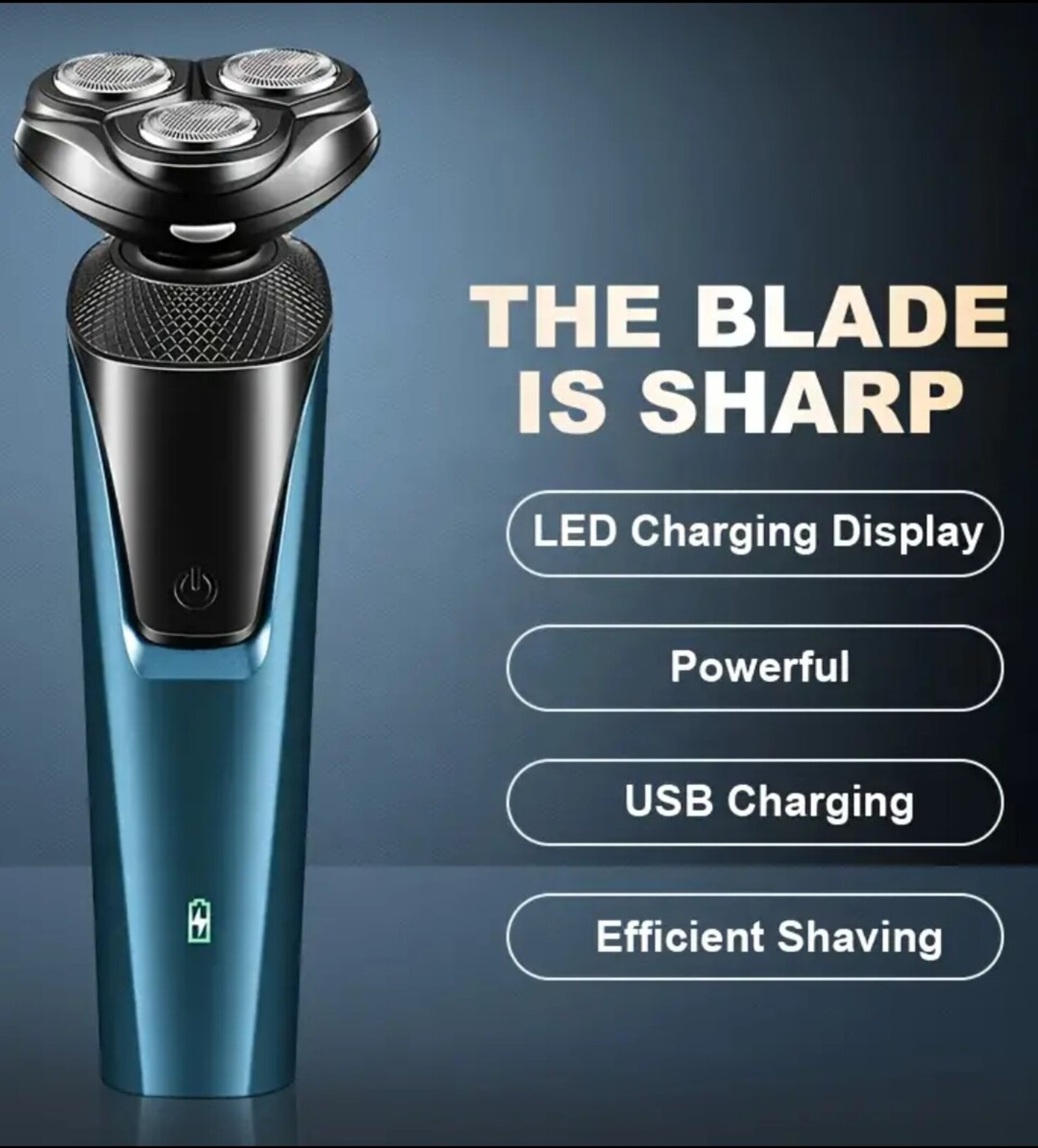 Afeitadora Carga USB  Azul 3 en 1 - 5