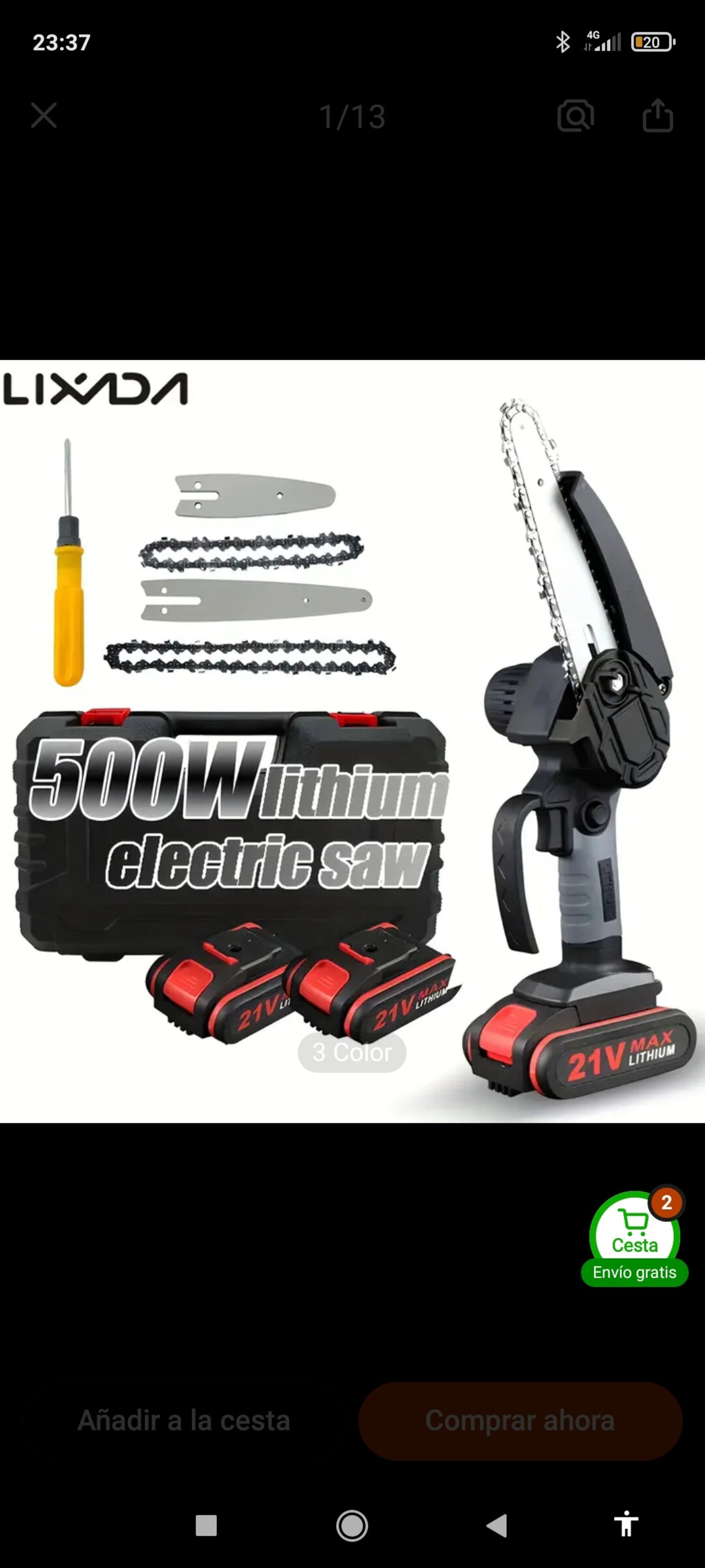 Motosierra Mini LIXADA Roja Star - 3