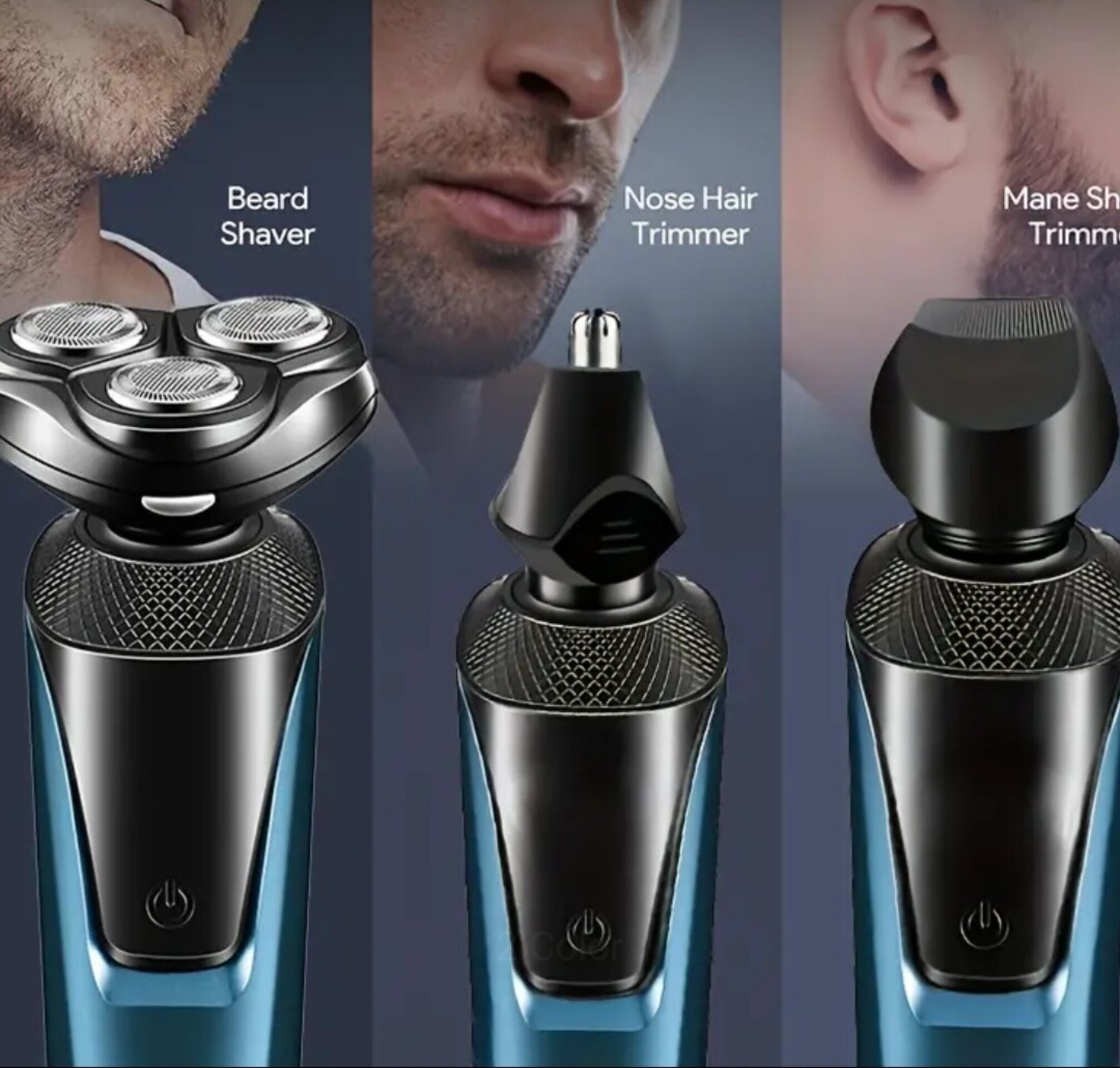 Afeitadora Carga USB  Negra 3 en 1 - 6