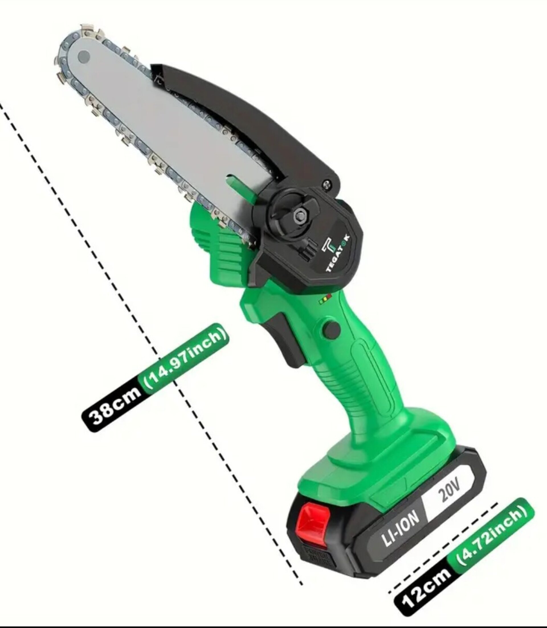 Motosierra Mini TEGATOK Verde - 7