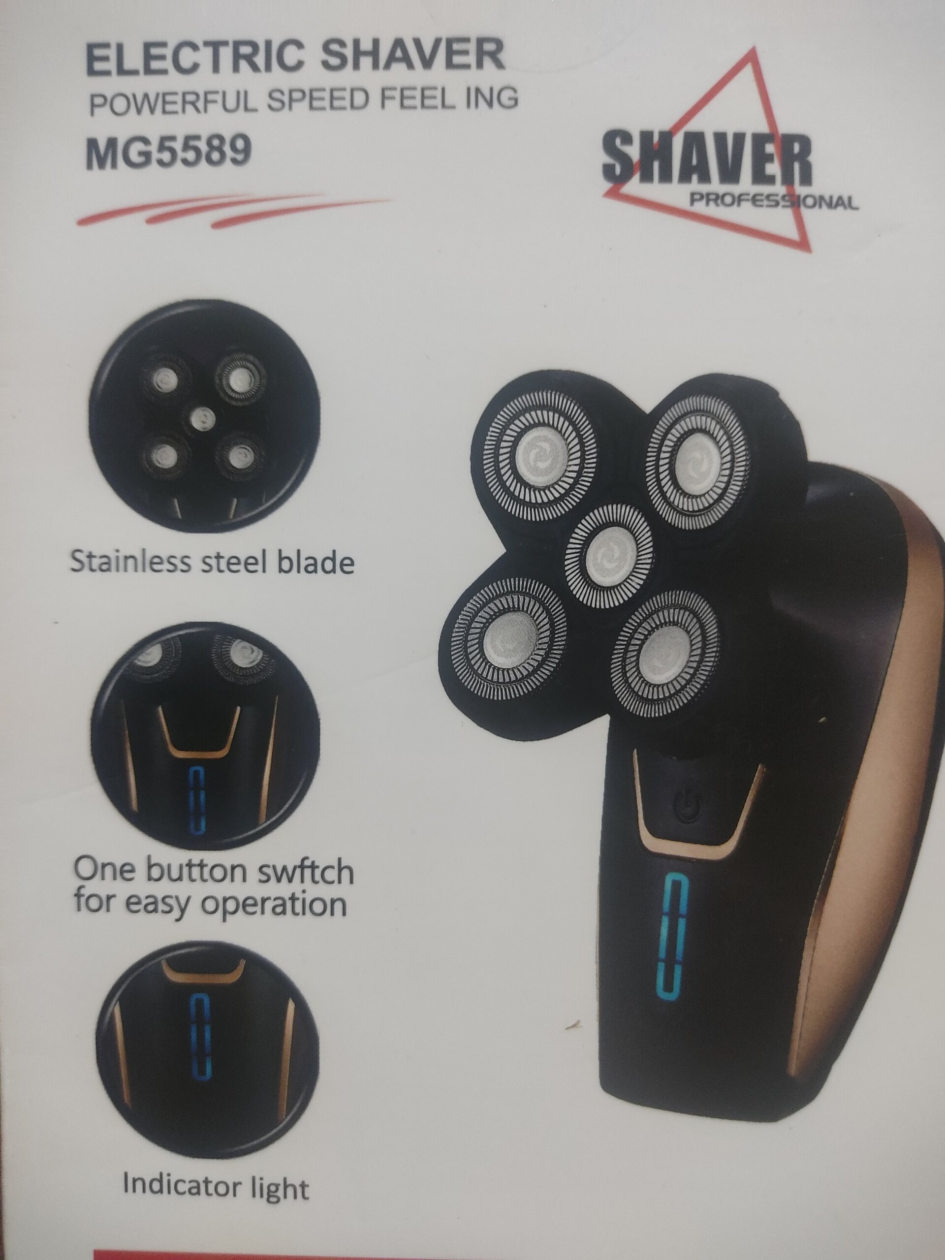 Afeitadora Usb Negra 5 Cabezales - 5