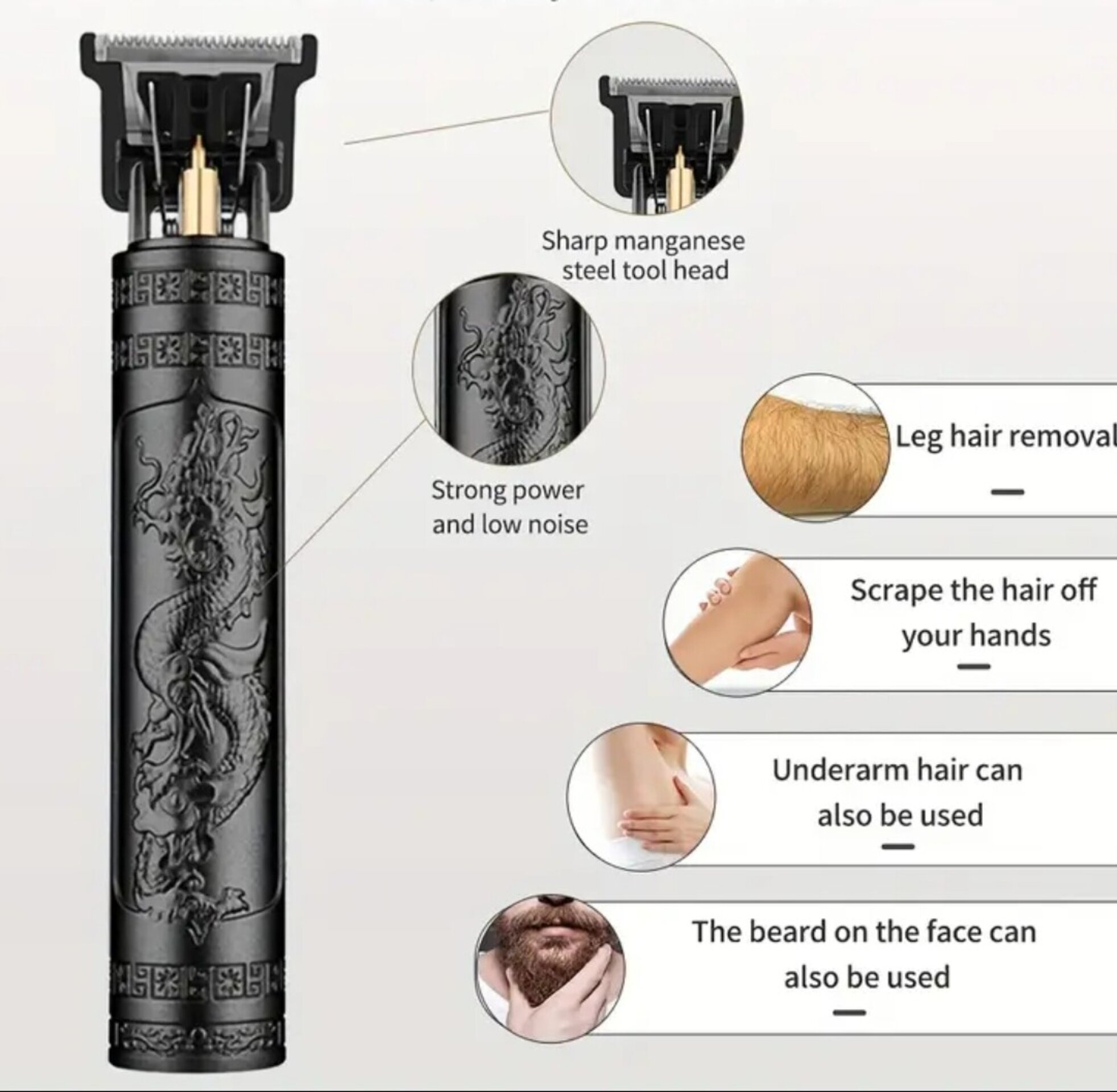 Afeitadora Eléctrica Dragon Negra - 2