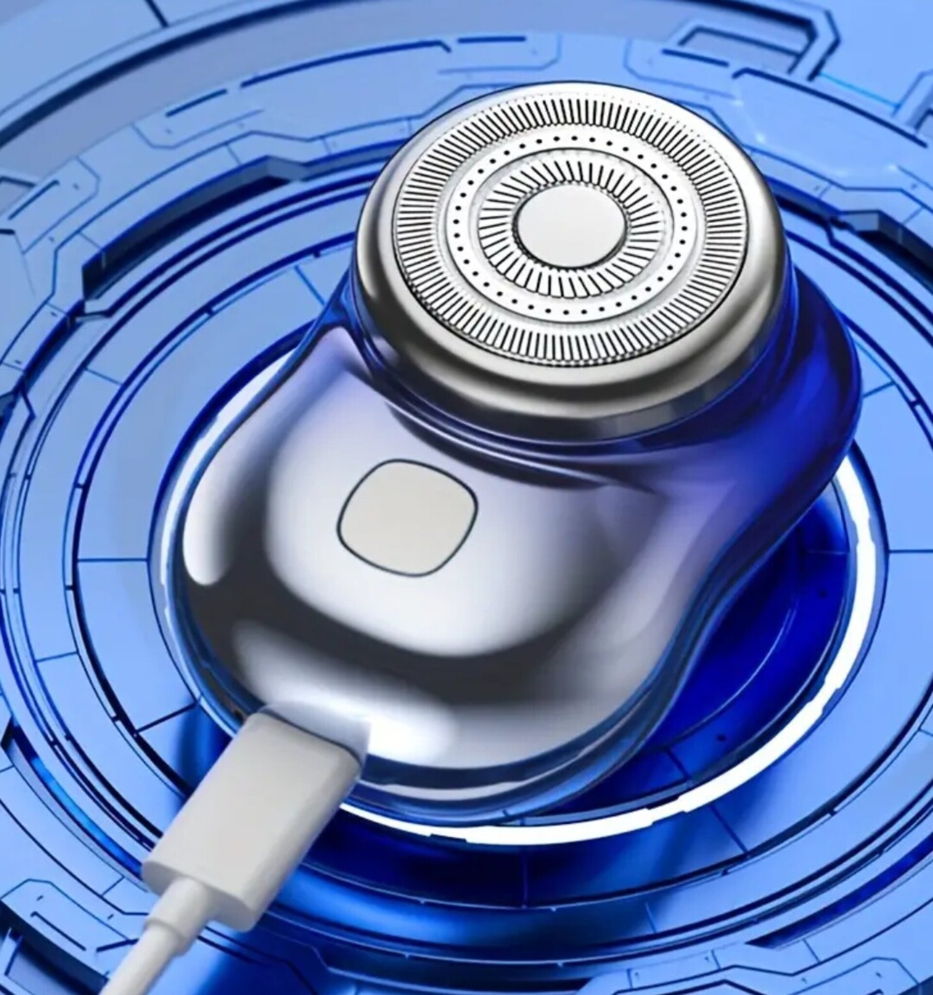 Afeitadora Eléctrica Mini Azul - 5