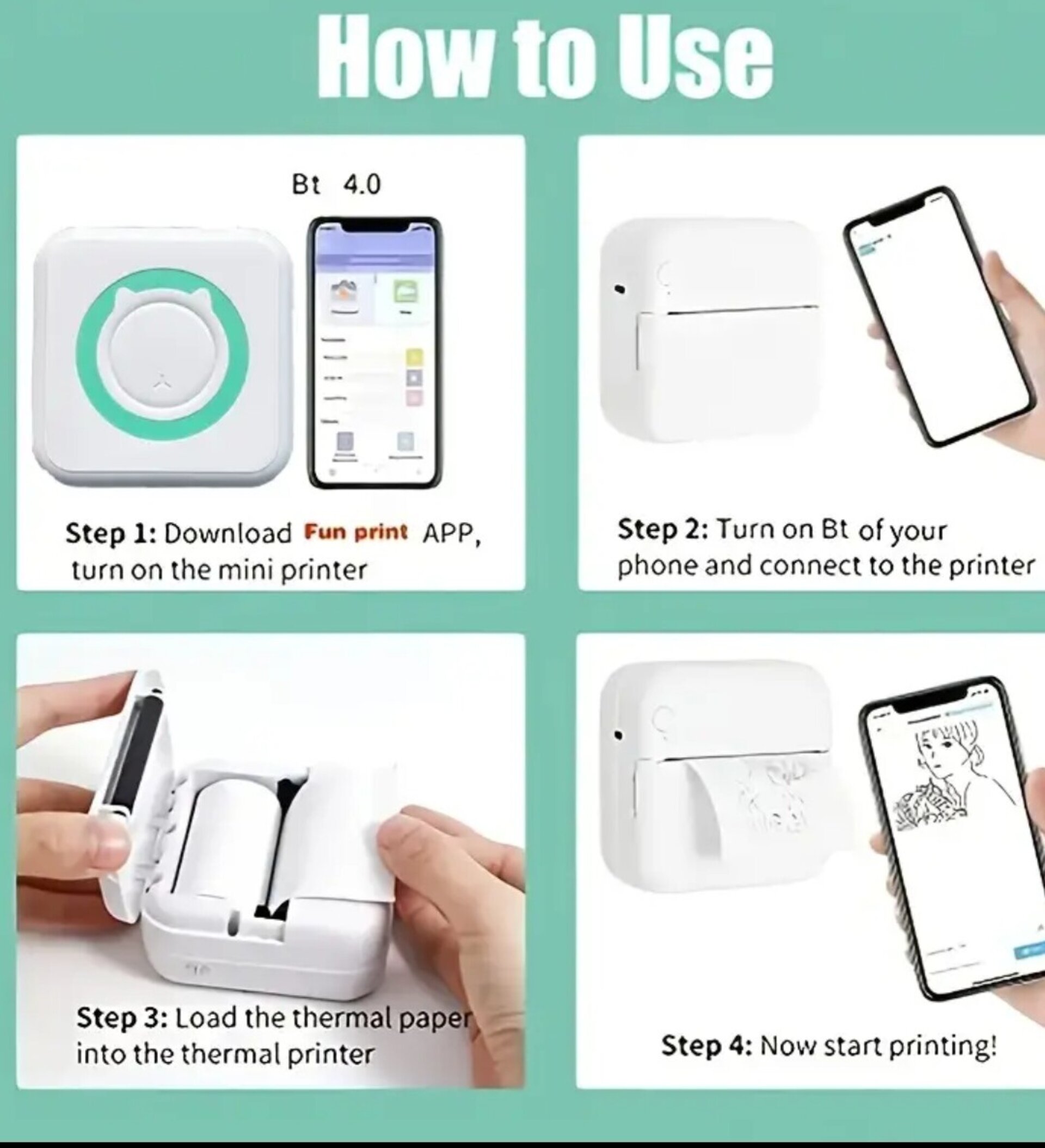 Impresora Termica Verde - 6