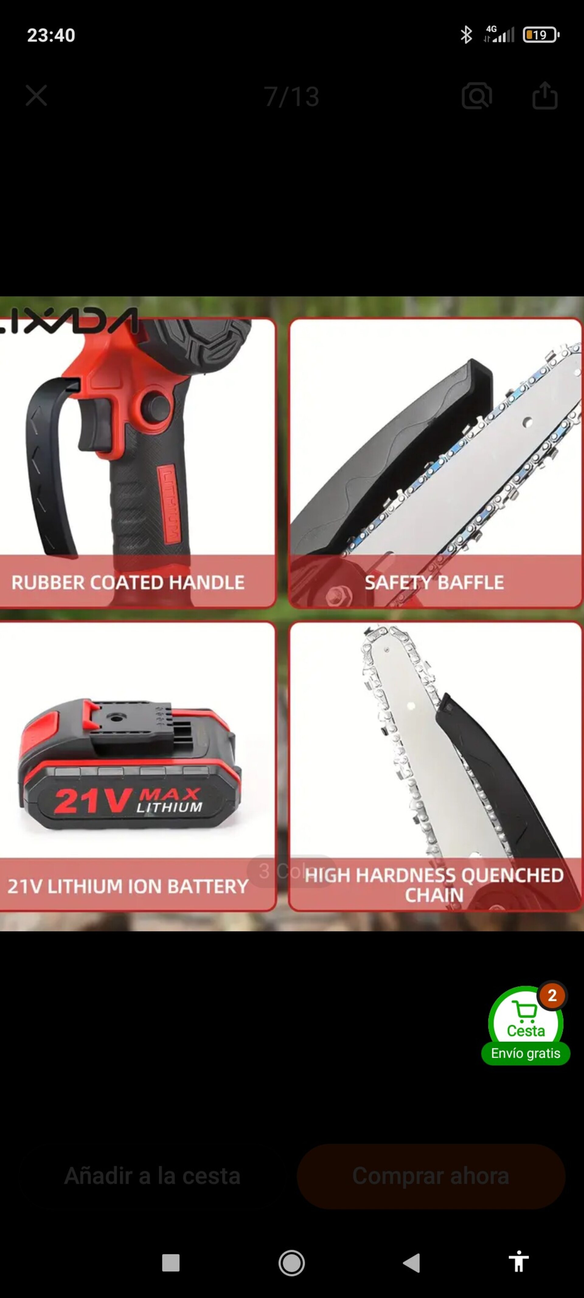 Motosierra Mini LIXADA Roja Star - 7